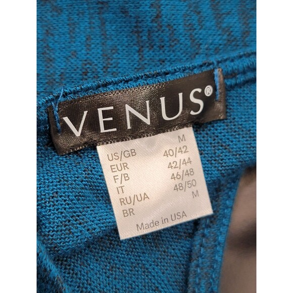 ALK Women's Medium‎ Venus Faux Leather T-Strap V-Neck Sweater Blouse Shirt NWOT - Picture 7 of 9